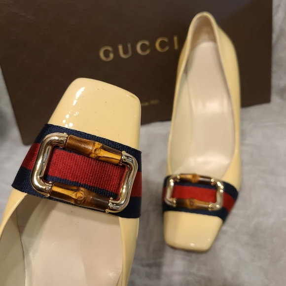 Gucci Shoes - Authentic gucci heels patent Pumps peep toe